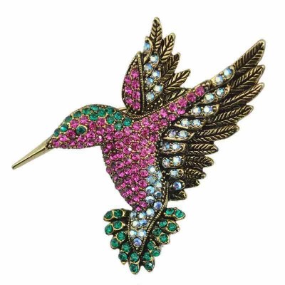 fashional jewelry colorful woodpecker diamond  brooch